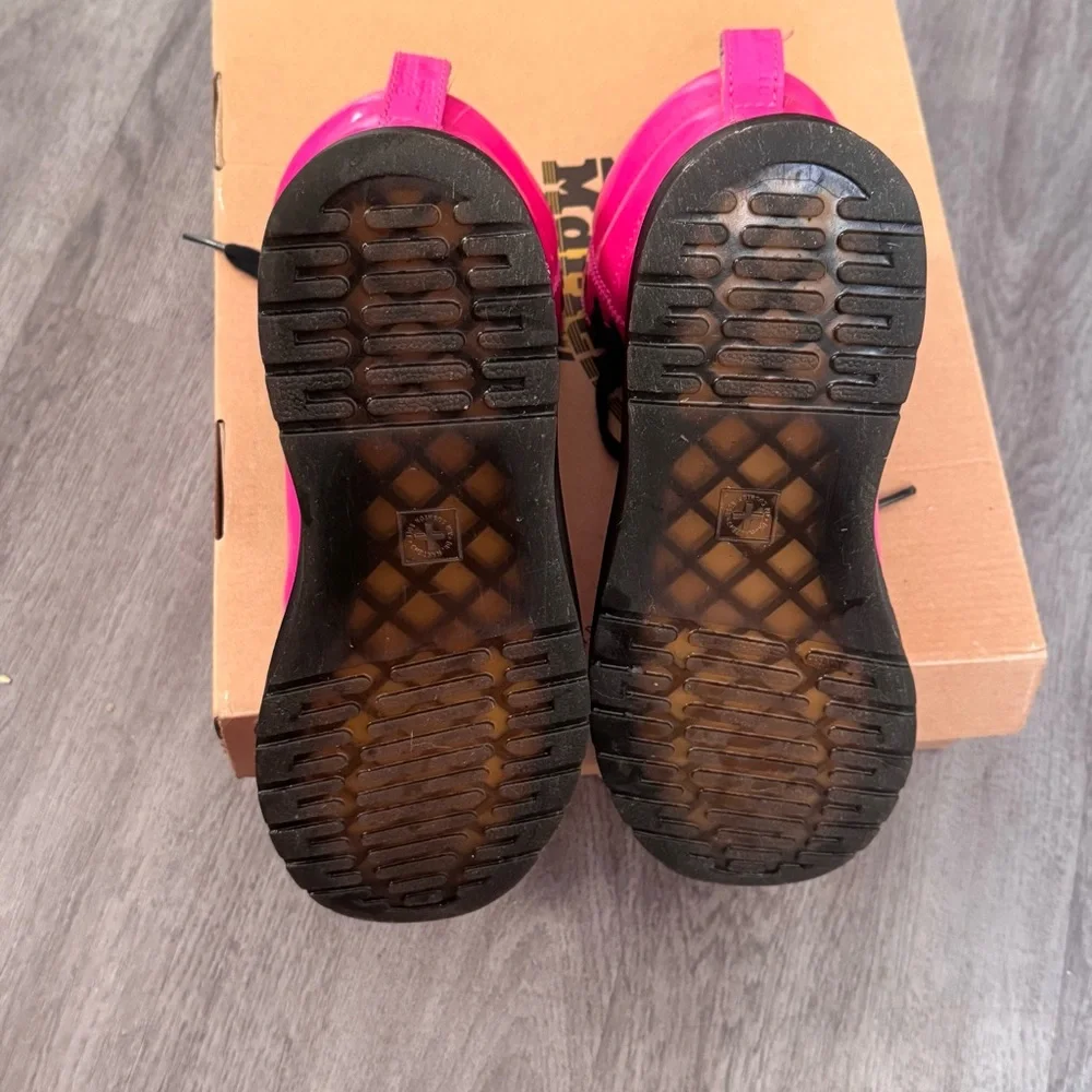 Dr. Martens Mix Patent Lamper Hot Pink Boots – Women’s US 8 / EU 39 - Picture 9 of 11